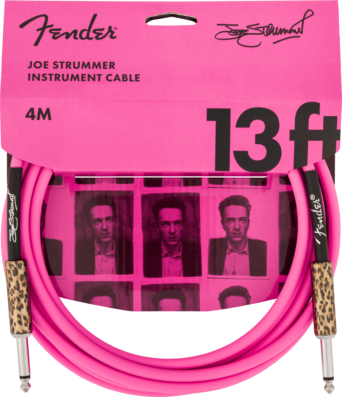 Joe Strummer 13' Instrument Cable, Pink Leopard