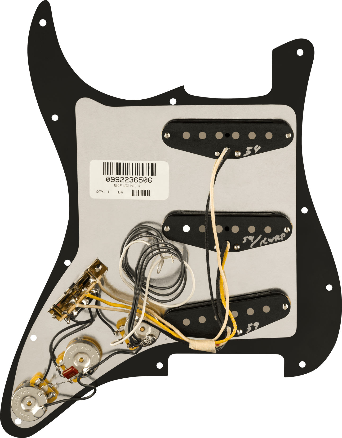 Pre-Wired Strat® Pickguard, Pure Vintage '59 w/RWRP Midde