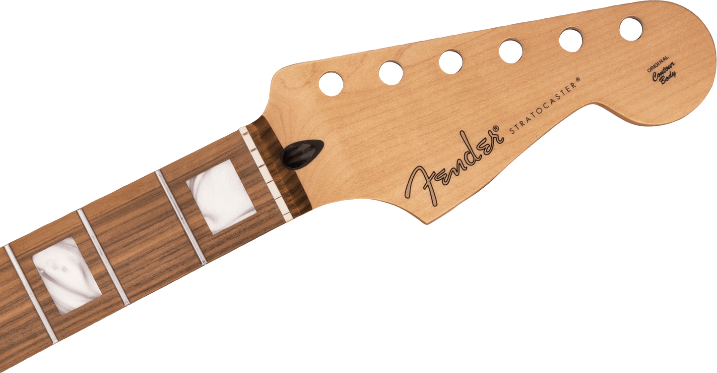 Player Series Stratocaster® Neck w/Block Inlays, 22 Medium Jumbo Frets, Pau Ferro
