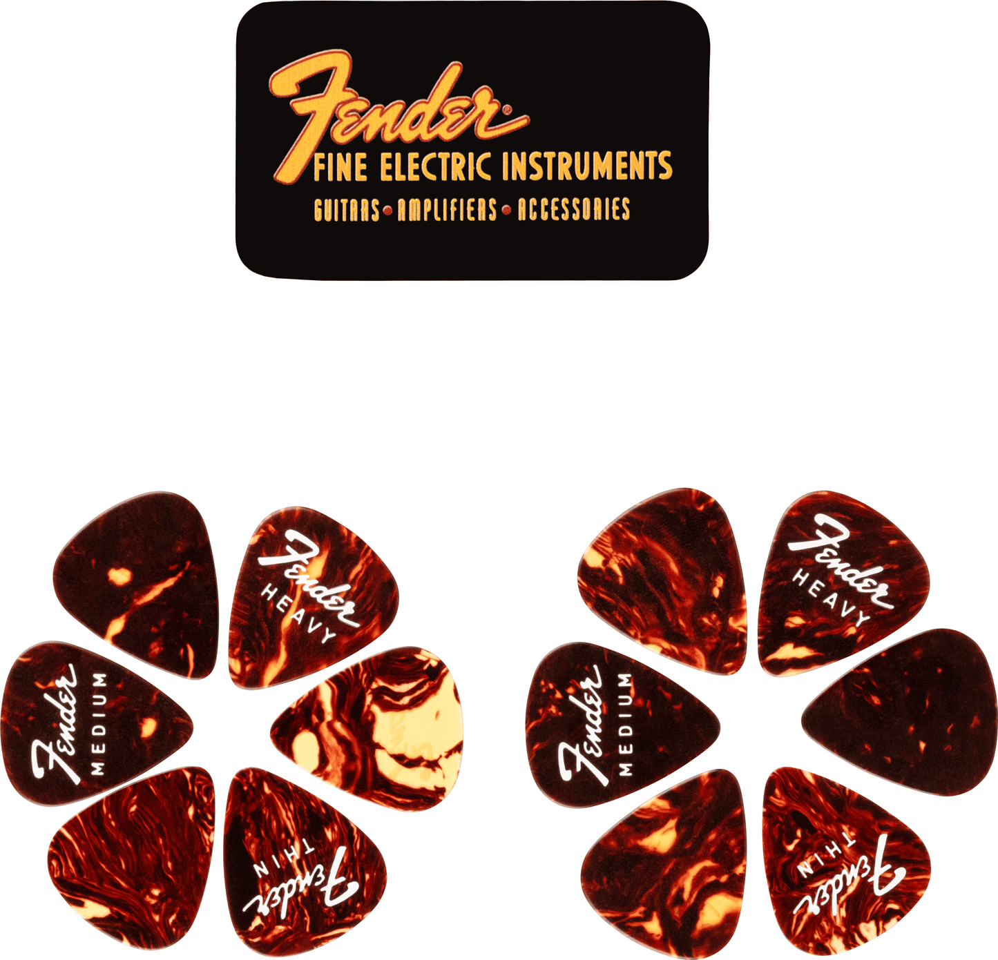 Fender® Fine Electric Pick Tin - 12 Pack