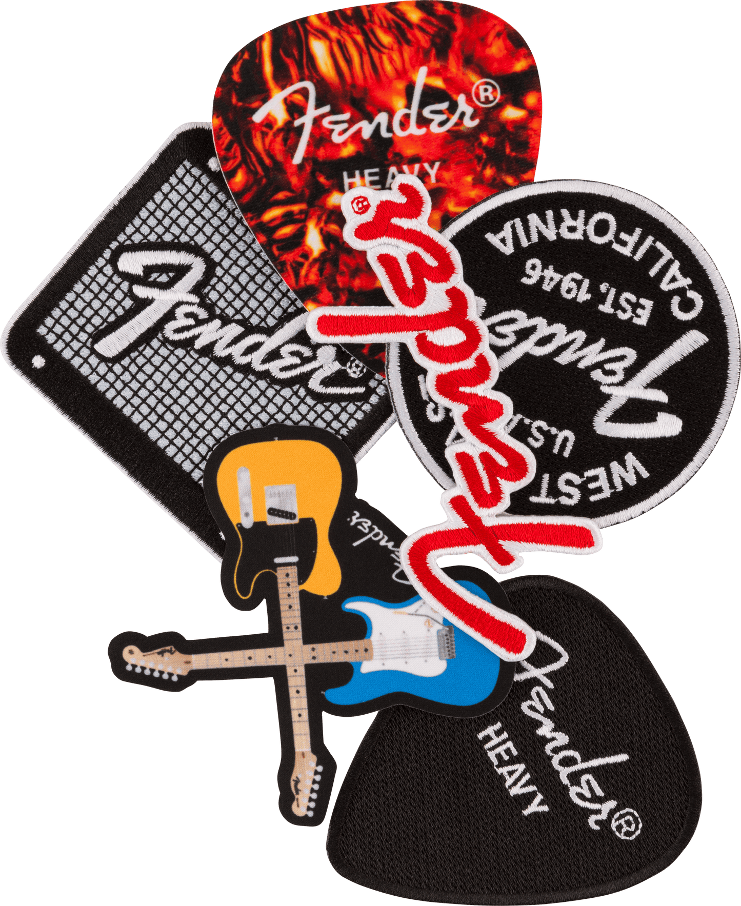 Fender™ Heavy Pick Patch, Black
