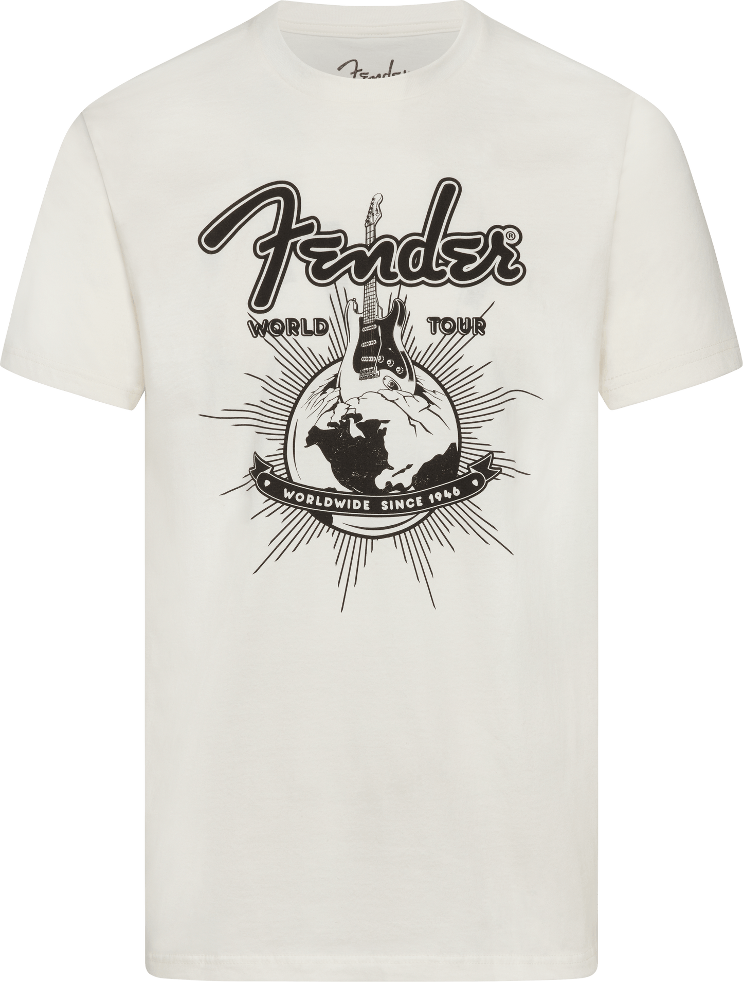Fender® World Tour T-Shirt, Vintage White