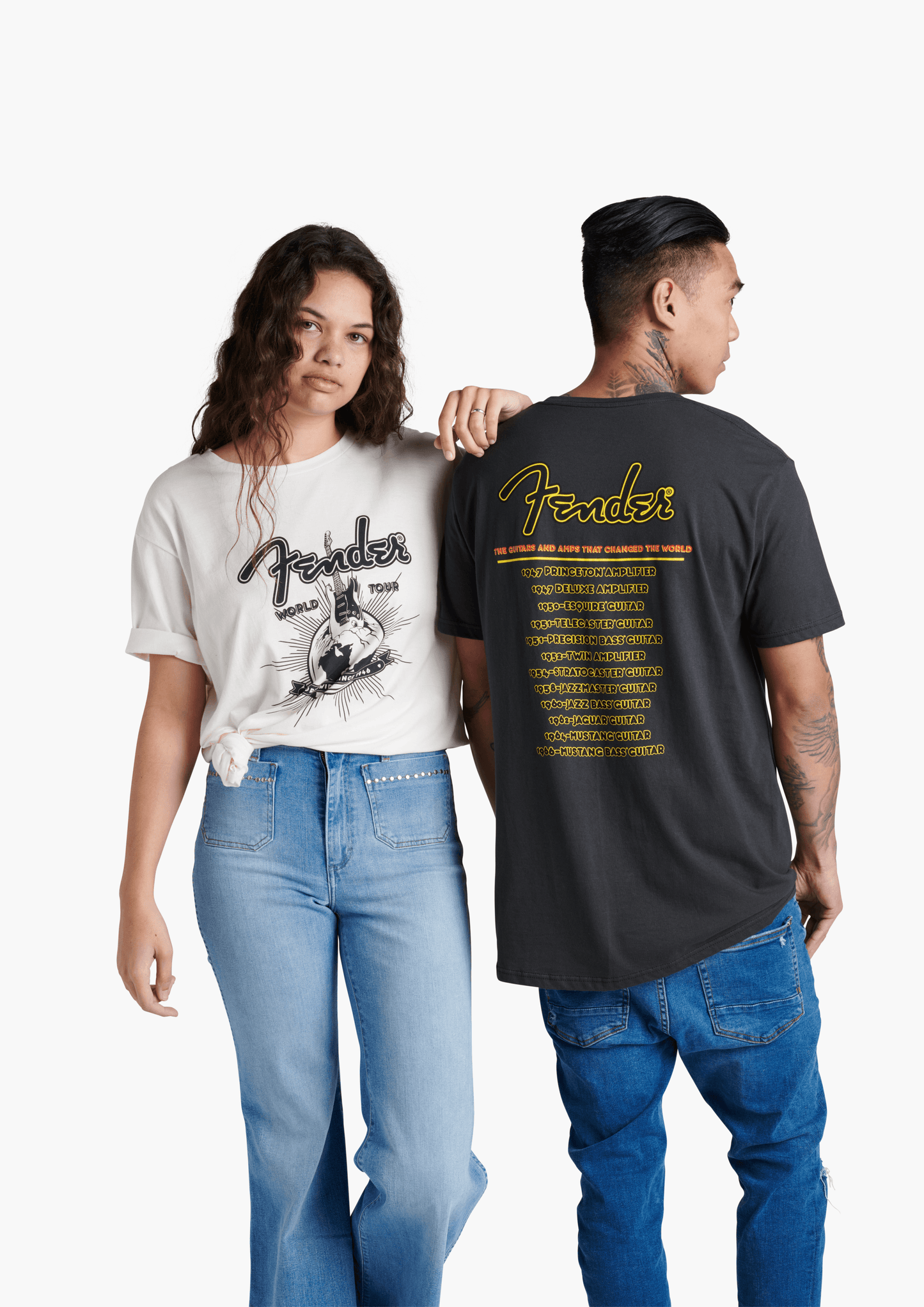 Fender® World Tour T-Shirt, Neon Black