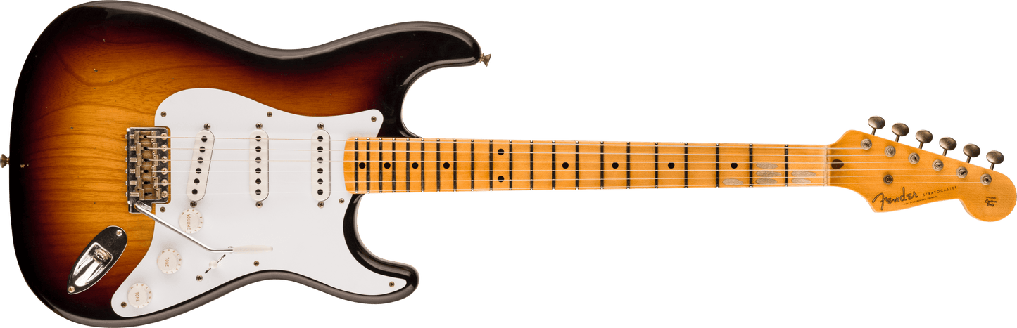 Limited Edition 70th Anniversary 1954 Stratocaster® Journeyman Relic®, 1-Piece Quartersawn Maple Neck Fingerboard, Wide-Fade 2-Color Sunburst