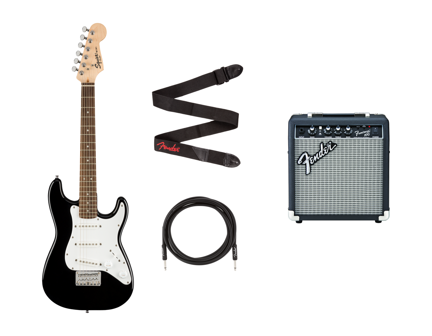 Squier Mini Stratocaster Bundel, Black